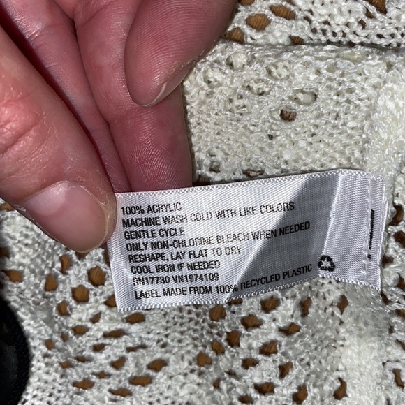 KNOX Rose Women’s White Open Knit Long Cardigan Long Sleeved (Size Small) - Picture 5 of 8